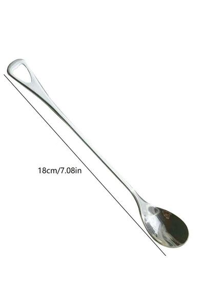 Choice ملعقتان من الفولاذ المقاوم للصدأ لتقليب القهوة، بمقبض طويل، مناسبة للآ...