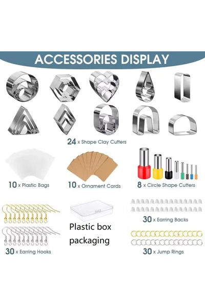 Choice5 142 قطعة من قواطع طين البوليمر، قاطع أقراط من الفولاذ المقاوم للصدأ م...