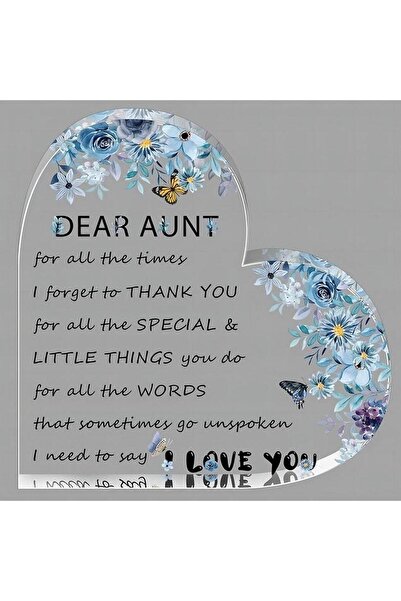 Choice هدايا عيد ميلاد شفافة للعمة من ابنة الأخ أو الأخت، لوحة قلب أكريليك شف...