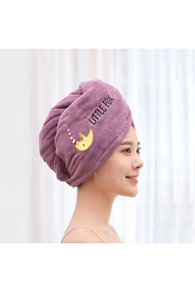 choice2 AE102 Dry Hair Towel Embroidered Coral Velvet Ladies Microfiber Soft ...