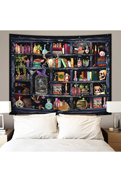Choice7 73x95cm GT4007 1pc Bookshelf tapestry, magical Gothic cowhead bone wi...