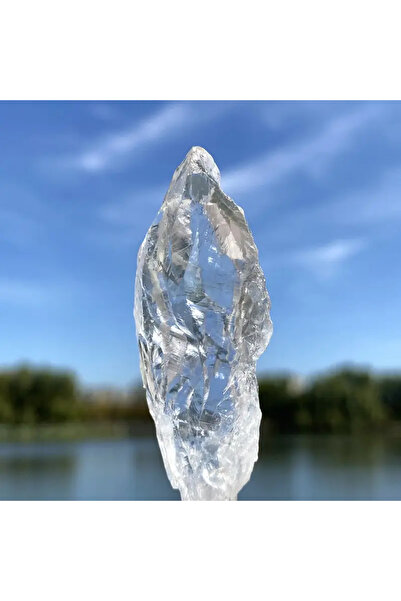 Choice كريستال أزيتوليت أصلي شفاف بوزن 50 غرام - حجر كريم خام طبيعي ذو خطوط ن...