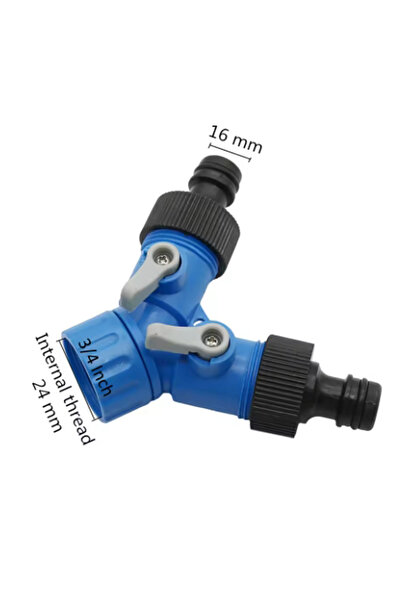 Choice صمام تحويل ذو سن لولبي أنثوي أزرق، موصل سريع على شكل حرف Y، موزع ري ال...