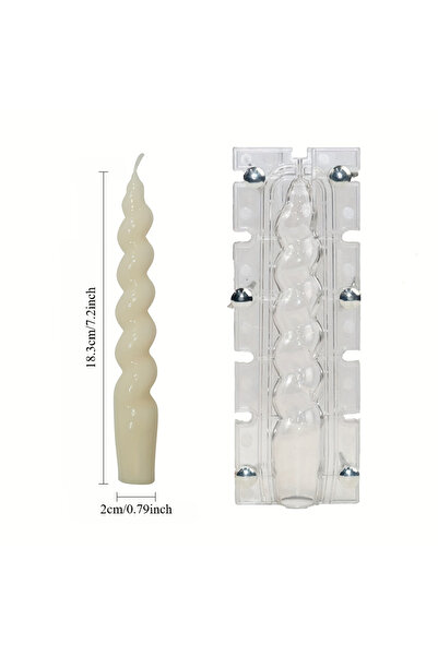 Choice A Twisted Stripe Column Acrylic Candle Mold DIY Making Tool Smooth Lon...