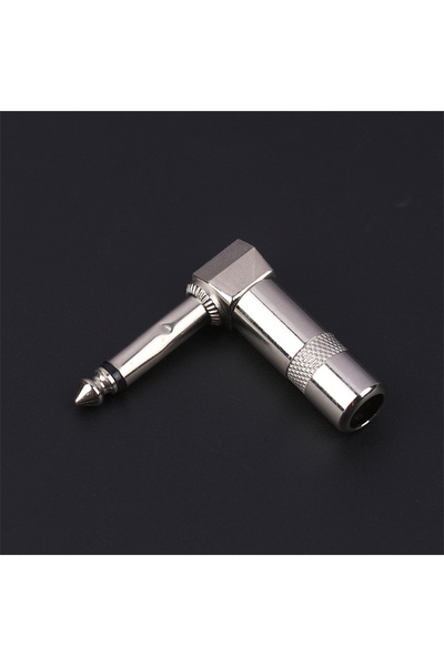 Choice JETTING Metal 6.35mm Plug Right Angle Male Mono Plug L-Shape Audio Con...