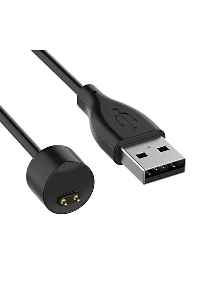 Choice شاحن أسود لسوار Mi Band 5 و6 و7، كابل شحن بطول 50 سم، سلك USB مغناطيسي...