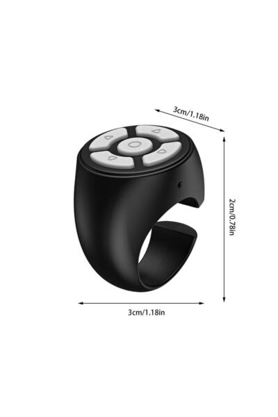 Choice حلقة سوداء قابلة للتمرير، جهاز تحكم عن بعد لاسلكي بخاصية تقليب الصفحات...