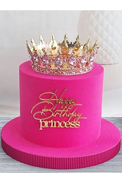 Choice 3pcs Gold 3pcs "Birthday Princess" PMMA Cake Topper - Letter Decor for...