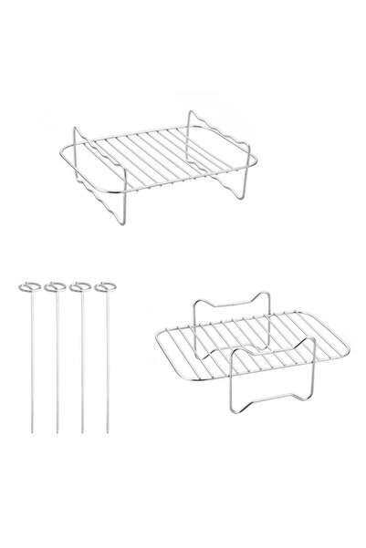 Choice 1Set Stainless Steel Air Fryer Baking Rack Stackable Barbecue Mesh Pan...