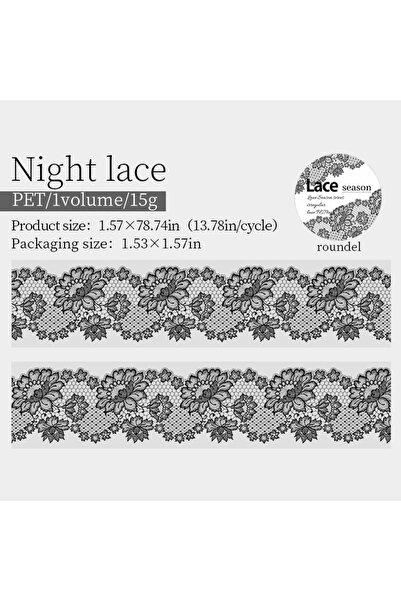 choice2 شريط دانتيل زهور من جيانكي، 4 سم × 2 متر، مصنوع من مادة PET، مثالي لأ...