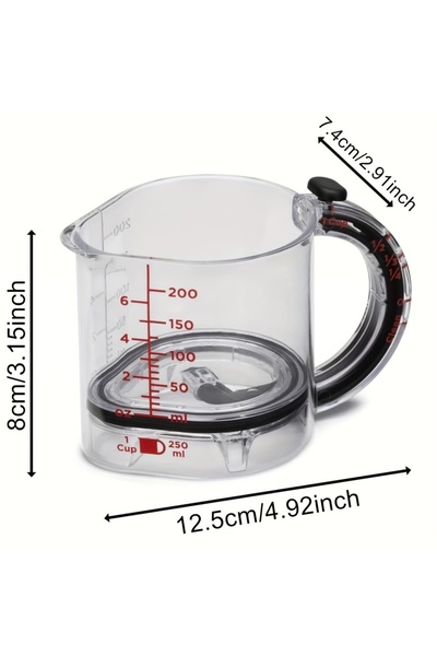 Choice كوب قياس متعدد الوظائف قابل للتعديل 4 في 1 مع قاعدة محكمة الإغلاق على ...