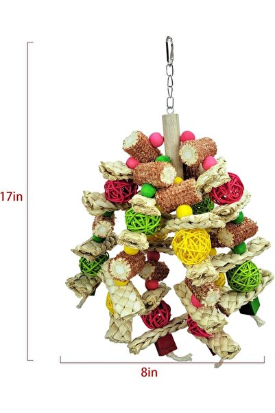 Choice Bird chew toys Parrot Toys Natural Corn cob Bird Chew Toys for Small M...