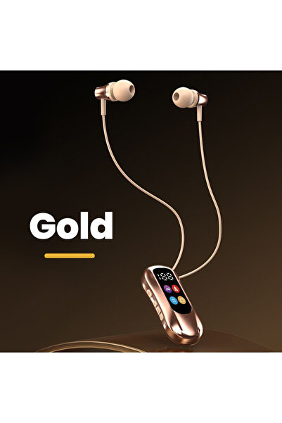 Choice سماعات أذن بلوتوث GOLD Elough Lavalier K-song Ear Return شاشة LED إدخا...