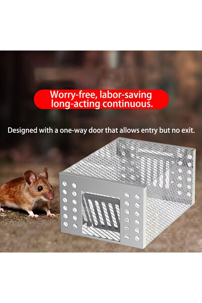 Choice كما هو موضح، مصيدة فئران ذكية مزدوج الأبواب مصنوعة من الفولاذ، لا تقتل...