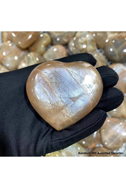 Choice 100-200 غرام من حجر منحوت على شكل قلب بلون برتقالي طبيعي - حجر أنيق ذو...