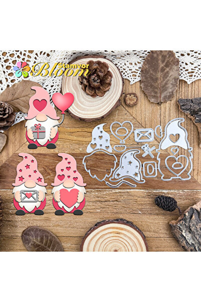 Choice Original Valentines Day Love Layer Gnomes Metal Cutting Dies Scrapbook...