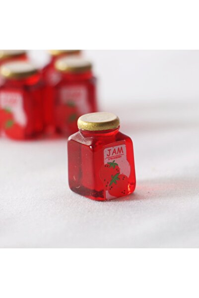 Choice3 5 قطع من مربى الفراولة والعسل الشفاف، مجسم لبيت الدمى، مصنوع من قماش ...