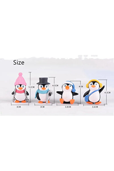 Choice A New 4pcs/set DIY Crafts Mini Winter Penguin Miniature Figurine Chris...