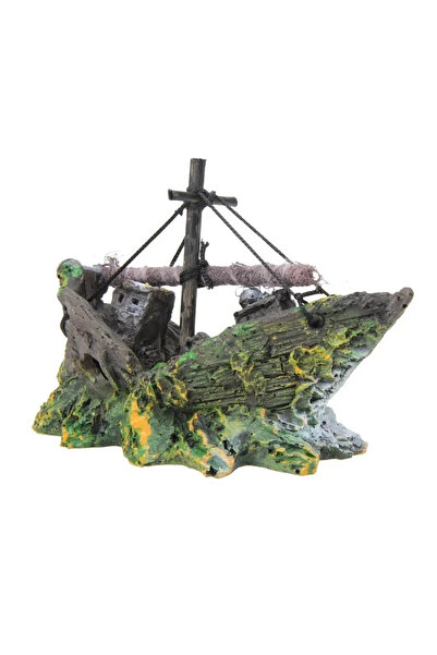 Choice 13×5×11 سم، قطعة واحدة لتزيين حوض السمك، منظر طبيعي لسفينة قراصنة غارق...