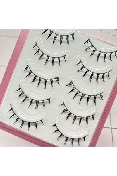 Choice3 123 Faux Mink False Eyelashes 5 Pairs Pack Dramatic Thick Manga Anime...