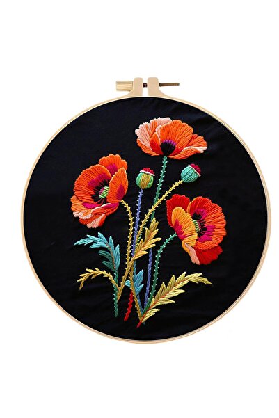 Choice 20x20cm CXTZ-501 1pc Cross Stitch Set Flower Poppy DIY Sewing With Nee...