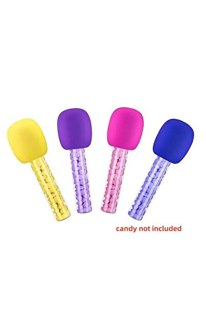 Choice أغطية ميكروفون ملونة متعددة الألوان (4 قطع) على شكل أنابيب حلوى، دعائم...
