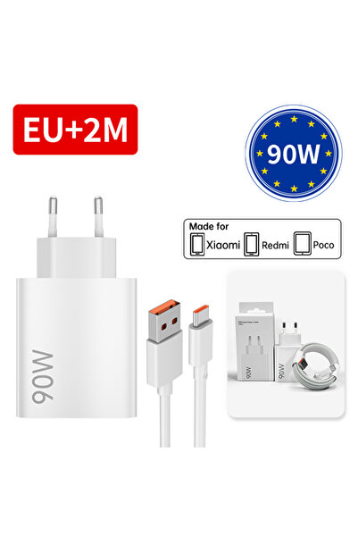 choice2 شاحن فائق السرعة من نوع USB-C بقوة 90 واط مزود بكابل بطول 2 متر، متوا...