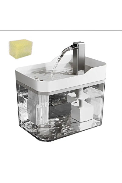 Choice موزع مياه أبيض شفاف ساخن للحيوانات الأليفة بسعة 1.5 لتر، يعمل بالكهربا...