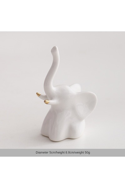 Choice12 فيل أبيض، سيراميك، إبداعي، فيل، أرنب، ديكور منزلي، غرفة نوم، طاولة م...