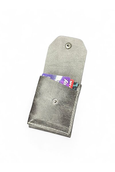 NZCLUB Hakiki Crazy GriDeri Şık Kaliteli Kartlık Cüzdan