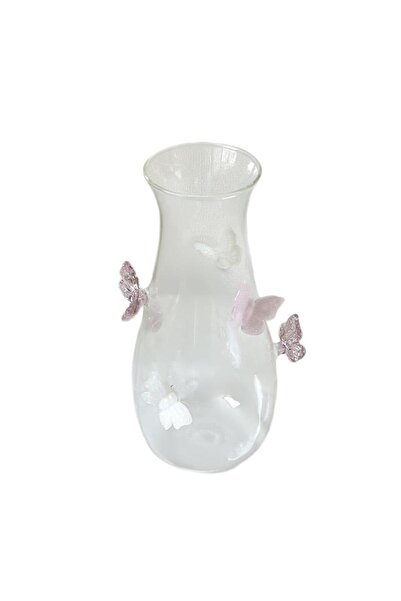 Choice Pink and White 3D Butterfly Vase Decoration Jar Fashion Handmade Decor...