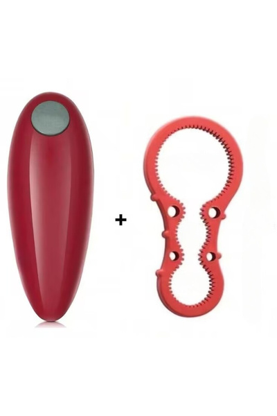 Choice Red 2-piece set Professional Electric Can Opener,an Excellent Kitchen ...