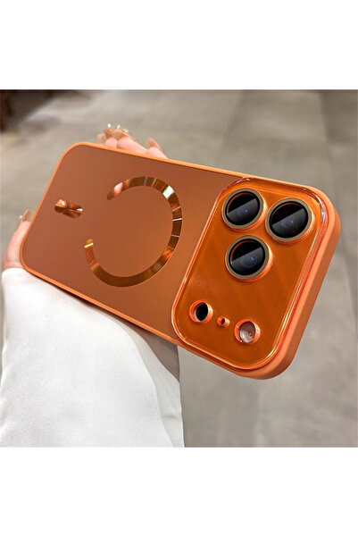 Choice61 غطاء حماية زجاجي غير لامع برتقالي اللون مزود بنافذة كبيرة للكاميرا ب...