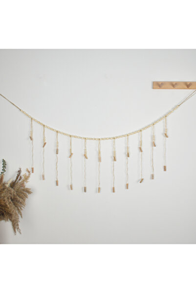 choice2 22 clips Bohemian-Style Photo Banner, With 12/22/30 Clips, Wooden Bea...