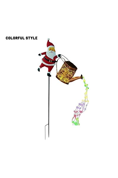 Choice Multicolor 1 PC Solar Snowman Watering Can Lights Outdoor Waterfall Ga...
