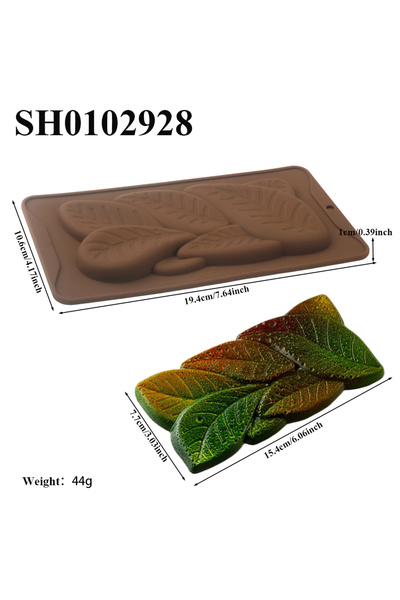 Choice1 SH0102928 Small Purple Flower Cholate Bar Large Leaf Cholate French P...