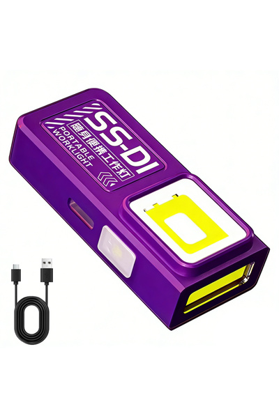 Choice1 XIWANGFIRE Purple 1PC Mini COB LED Flashlight Rechargeable Portable E...