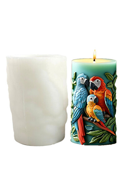 Choice قالب سيليكون أبيض على شكل ببغاء غابات مطيرة من ترول، مصنوع بحرفية رائع...