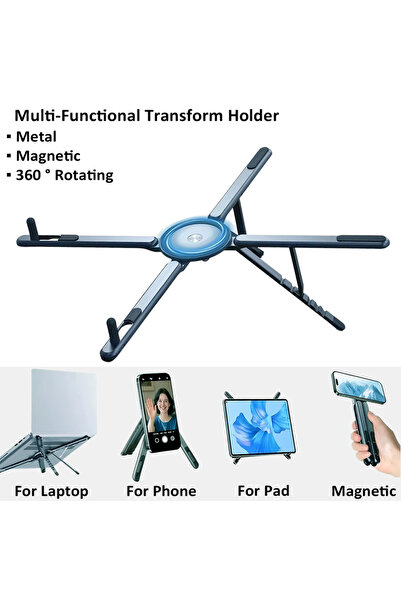 Choice Gray Desktop Laptop Stand 4IN1 Multi-function Foldable Bracket For Lap...