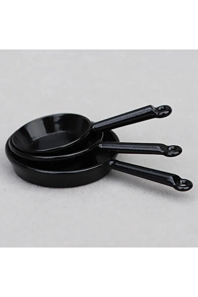 Choice1 مجموعة واحدة سوداء بمقياس 1:12 لبيت الدمية، مقلاة، طاجن، أدوات طهي مع...