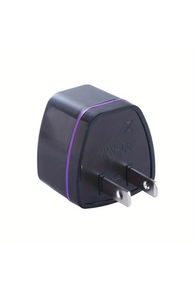 choice2 قطعة واحدة سوداء، محول قابس أمريكي عالمي، محول قابس كهربائي دولي من أ...