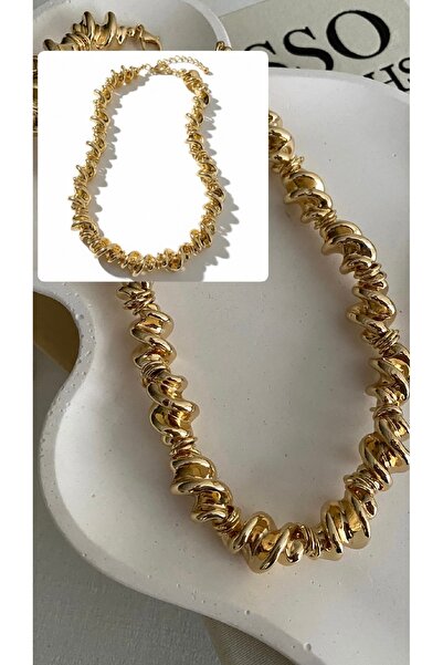 Bade Jewelry Vip Gold Zara Model Modern Kolye