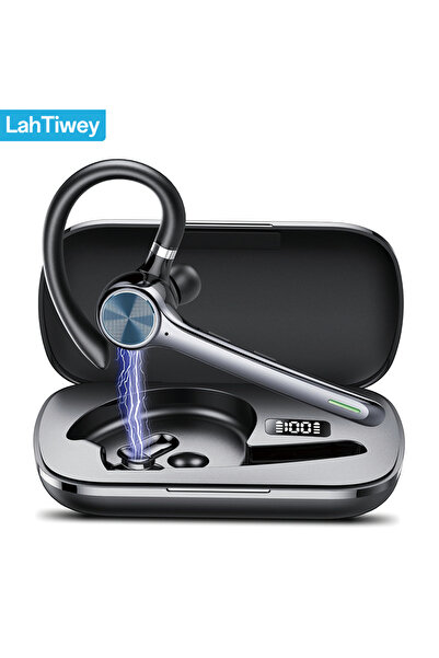 Choice سماعة رأس بلوتوث سوداء مزودة بميكروفون بخاصية إلغاء الضوضاء بالذكاء ال...