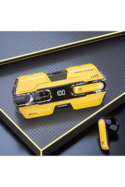 Choice3 سماعة ألعاب لاسلكية TWS بتقنية بلوتوث 5.3 GM20 صفراء اللون، ثنائية ال...