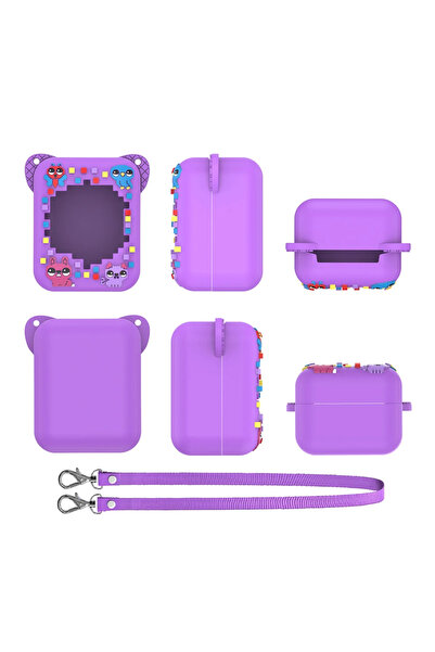 Choice7 غطاء حماية سيليكوني من APWIKOGER، بنفسجي اللون، بطبعة حيوانية ثلاثية ...