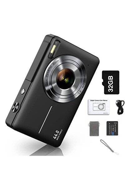 Choice1 black with card Digital Camera 1080P 44MP Camera Digital Point and Sh...