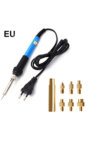 choice2 مكواة لحام EU 936 ذات 7 رؤوس بقوة 60 واط، مزودة بخاصية التسخين، وأداة...