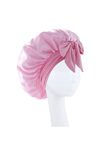 Choice9 Pink Sleeping Hat Satin Solid Wide-brimmed Beauty Headscarf Head Wrap...
