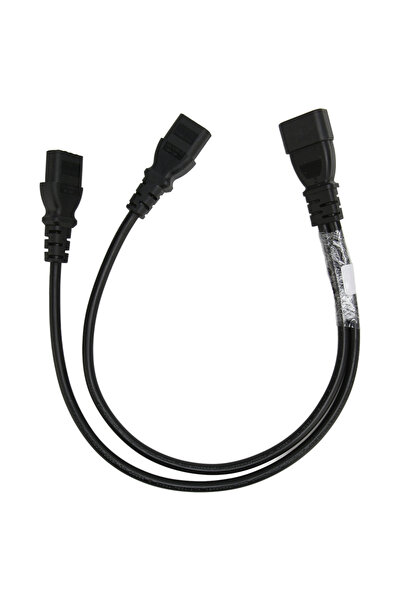 Choice كابل محول قصير أسود اللون، مفرد C14 إلى ثنائي 5 15R C13، لتوصيل خادم U...