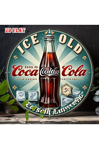 Choice 20x20 Red & Teal Retro Colors, 2D Flat, 1pc Vintage Soda Bottle Retro ...